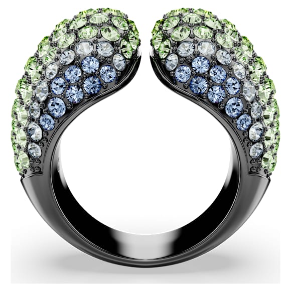 Sublima cocktail ring, Round cut, Multicoloured, Ruthenium plated - Swarovski, 5700927