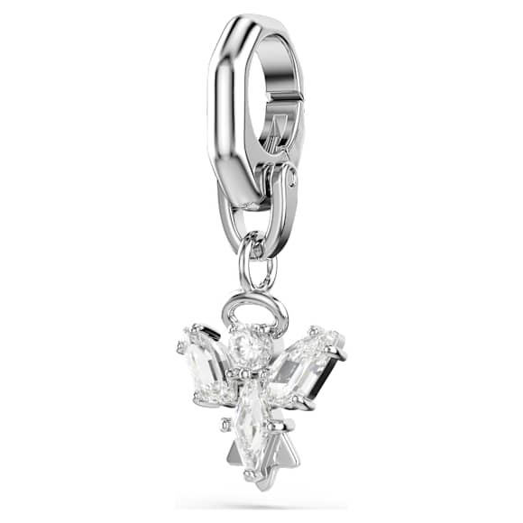 Symbolica charm, Angel, White, Rhodium plated - Swarovski, 5701275