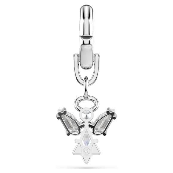 Symbolica charm, Angel, White, Rhodium plated - Swarovski, 5701275