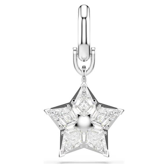 Charm Symbolica, Stella, Bianco, Placcato rodio - Swarovski, 5701276