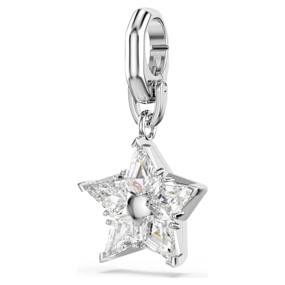 Charm Symbolica, Stella, Bianco, Placcato rodio - Swarovski, 5701276