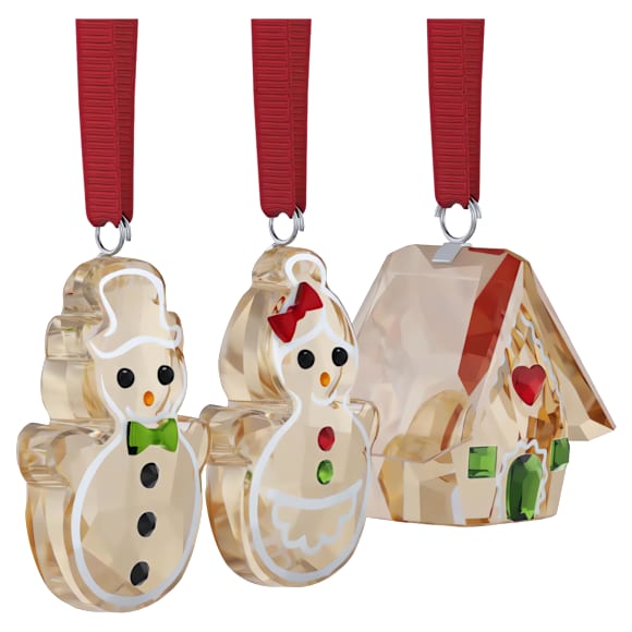 Holiday Cheers Gingerbread Ornament Set - Swarovski, 5701511
