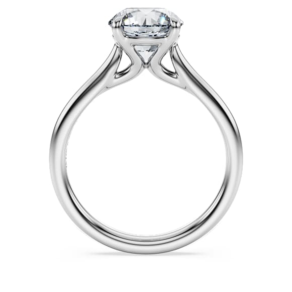 Eternity solitaire ring, Lab-grown diamonds 2 ct tw, Round shape, 18K white gold - Swarovski, 5702184