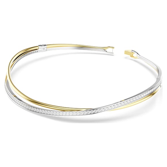 Hyperbola โชคเกอร์, เจียระไนทรงกลม, ขาว, เคลือบโลหะหลากชนิด - Swarovski, 5702408