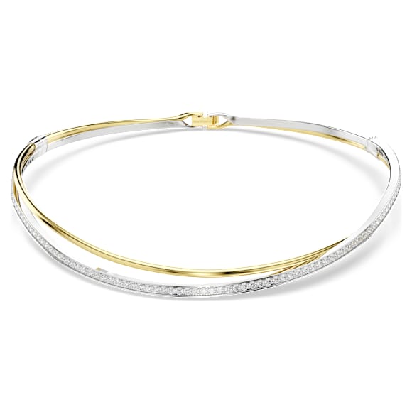 Hyperbola choker, Round cut, White, Mixed metal finish - Swarovski, 5702409