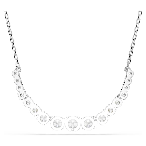 Matrix Halskette, Rundschliffe im Farbverlauf, Weiß, Rhodiniert - Swarovski, 5705396