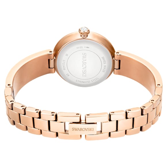 Ρολόι άκαμπτο βραχιόλι Matrix pearl, Swiss Made, Κρυστάλλινο μπρασελέ, Φινίρισμα σε χρυσό σαμπανί τόνο - Swarovski, 5705406