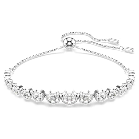 Imber Tennisarmband, Blandade runda slipningar, Vit, Rodiumpläterad - Swarovski, 5705451