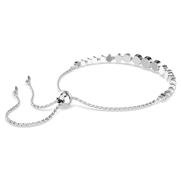 Pulseira Imber, Lapidações redondas mistas, Branca, Lacado a ródio - Swarovski, 5705451