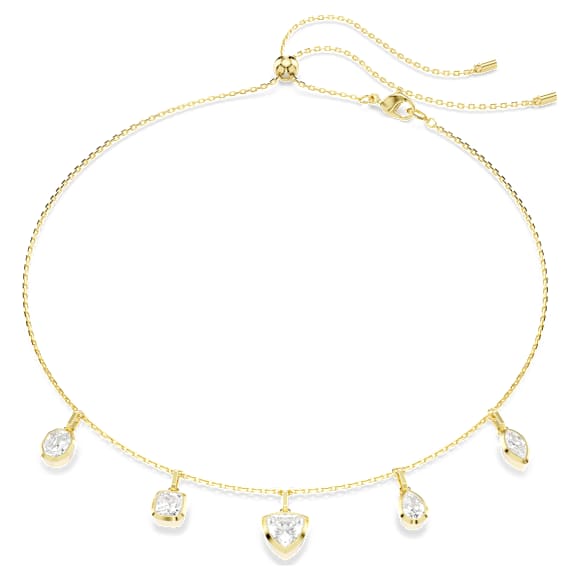 Imber ネックレス, ミックスカット, ホワイト, 18Kゴールドコーティング - Swarovski, 5705463