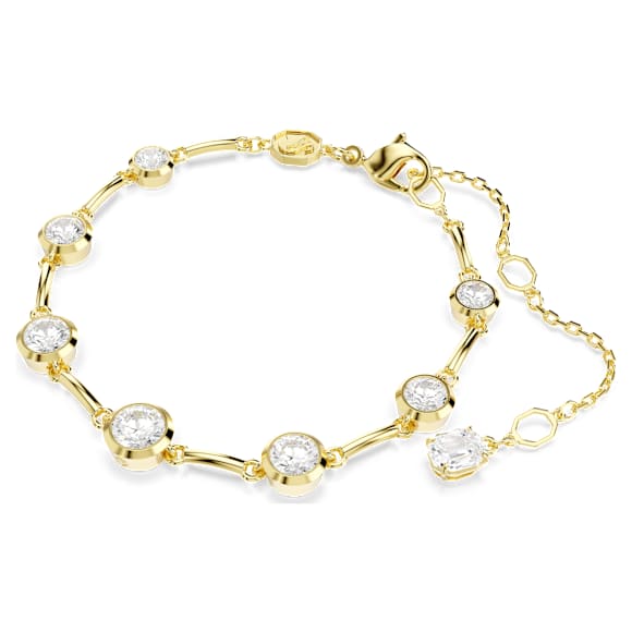 Imber Armband, Gemischte Rundschliffe, Weiß, 18K Goldbeschichtet - Swarovski, 5705465