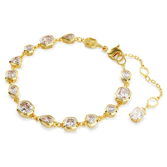 Imber Tennis Armband, Verschiedene Schliffe, Weiß, Goldlegierungsschicht - Swarovski, 5705471