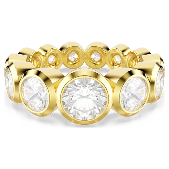 Imber แหวน, เจียระไนทรงกลมแบบผสม, ขาว, ตกแต่งผิวด้วยทองคำ 18K - Swarovski, 5705478