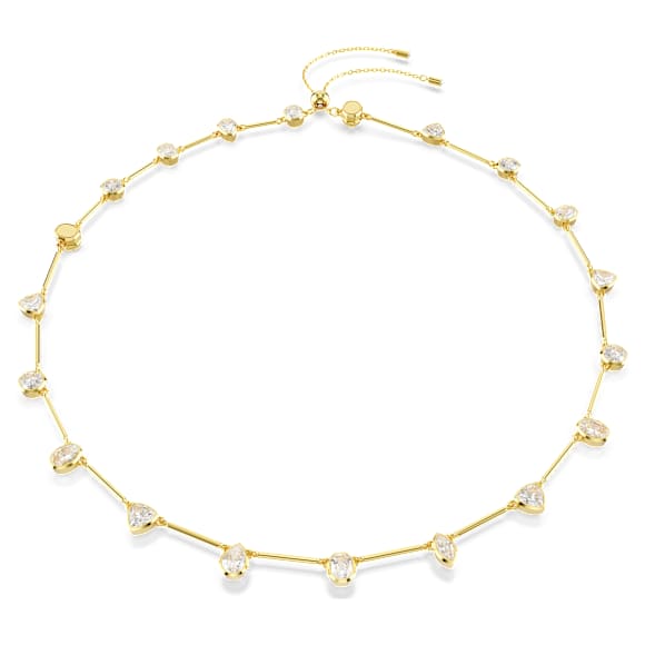 Collier Tennis Imber, Fermoir magnétique, Tailles diverses, Blanc, Placage de ton or - Swarovski, 5705481