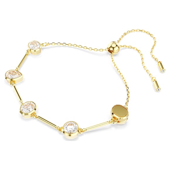 Collier Tennis Imber, Fermoir magnétique, Tailles diverses, Blanc, Placage de ton or - Swarovski, 5705481
