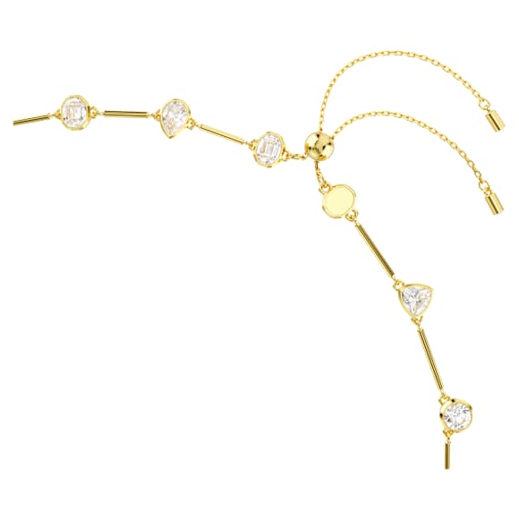 Collana Tennis Imber, Chiusura magnetica, Taglio misto, Bianca, Placcato color oro - Swarovski, 5705481