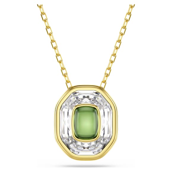 Chroma Anhänger, Oktagon-Schliff, Grün, 18K Goldbeschichtet - Swarovski, 5705580