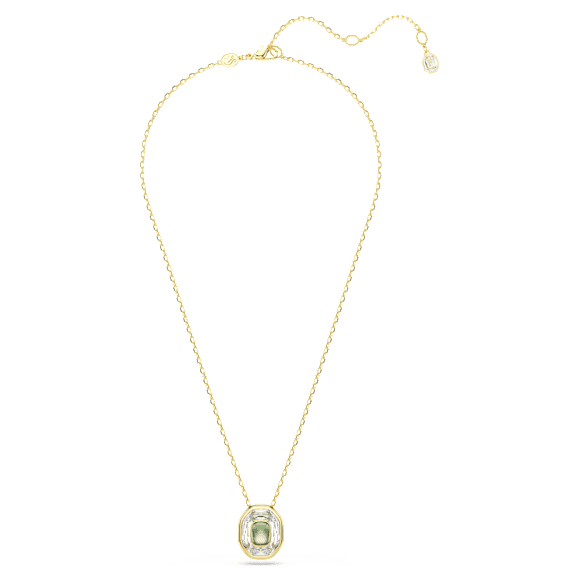 Chroma pendant, Octagon cut, Green, Gold-tone plated - Swarovski, 5705580