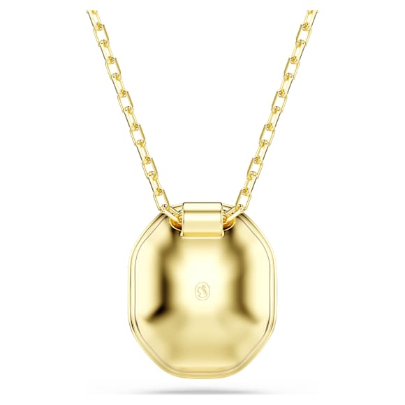 Chroma pendant, Octagon cut, Green, 18K gold finish - Swarovski, 5705580