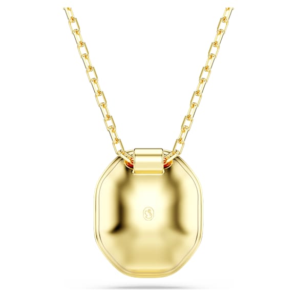 Chroma pendant, Octagon cut, Green, Gold-tone plated - Swarovski, 5705580