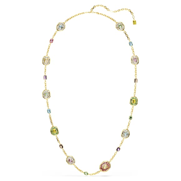 Chroma strandage, Octagon cut, Multicolored, Gold-tone plated - Swarovski, 5705581