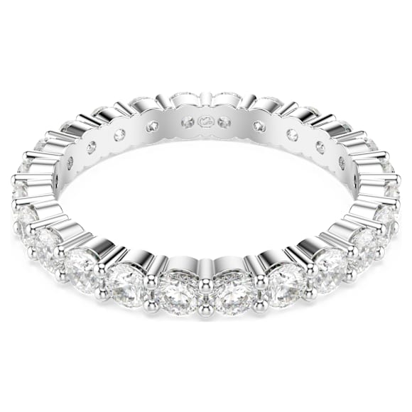 Matrix Vittore ring, Round cut, White, Silver-tone finish - Swarovski, 5705604