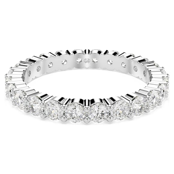 Matrix Vittore Ring, Rundschliff, Weiß, Silberfarbenes Finish - Swarovski, 5705604