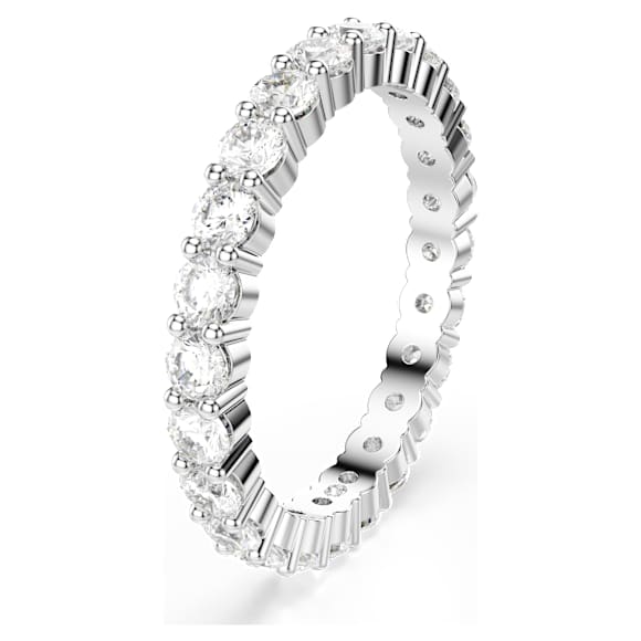 Matrix Vittore ring, Round cut, White, Silver-tone finish - Swarovski, 5705604