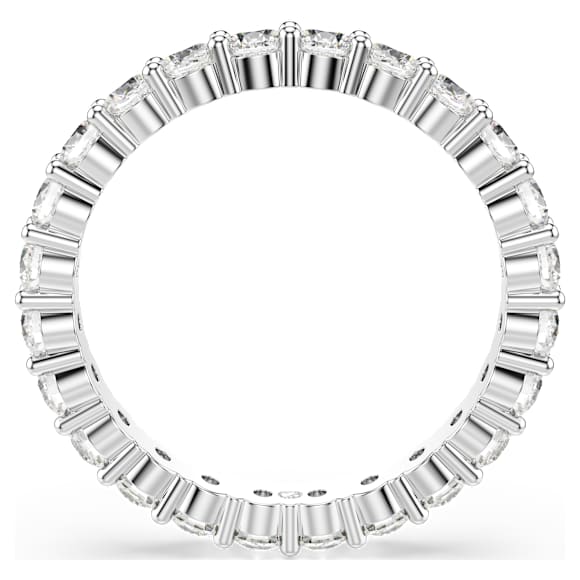 Inel Matrix Vittore, Tăietură rotundă, Alb, Finisaj argintiu - Swarovski, 5705604
