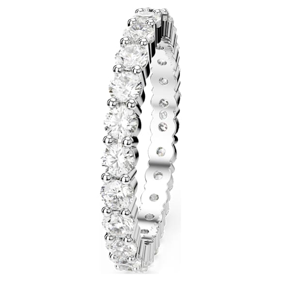 Matrix Vittore Ring, Rundschliff, Weiß, Silberfarbenes Finish - Swarovski, 5705604