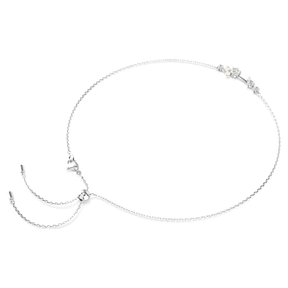 Constella Halskette, Kristallperle, Rundschliffe, Weiß, Rhodiniert - Swarovski, 5705626