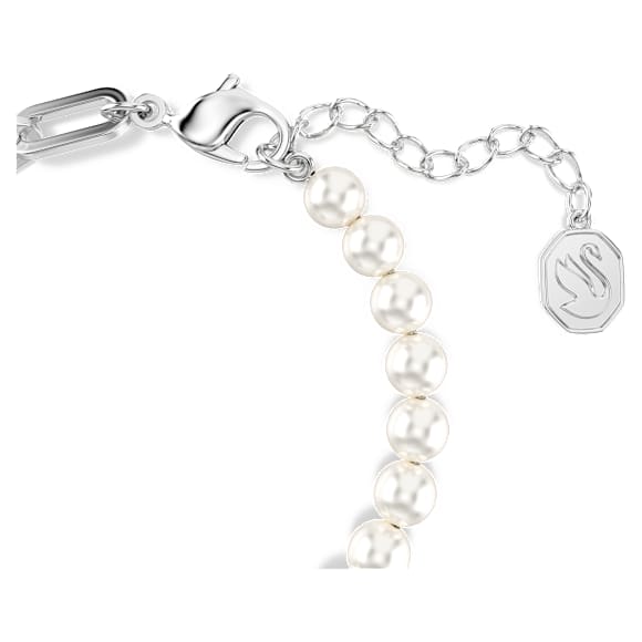 Brățară Swan, Perlă de cristal, Lebădă, Negru, Finisaj metalic mixt - Swarovski, 5705720