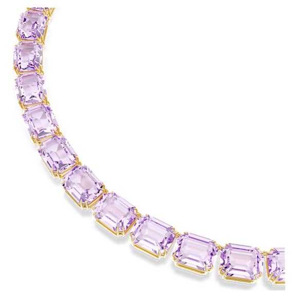 Millenia 네크리스, 옥타곤 컷, 퍼플, 18K 골드 피니시 - Swarovski, 5705754