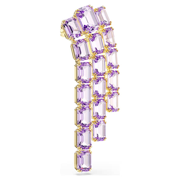 Millenia Broş, Sekizgen kesim, Mor, 18k altın rengi yüzey - Swarovski, 5705756