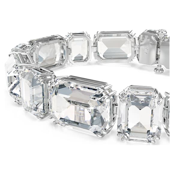 Millenia Tennis bracelet, Octagon cut, White, Rhodium plated - Swarovski, 5705770