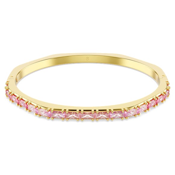 Bracelet-jonc Matrix, Taille baguette, Forme octogonale, Rose, Doré à l’or 18 carats (750/1000) - Swarovski, 5705791