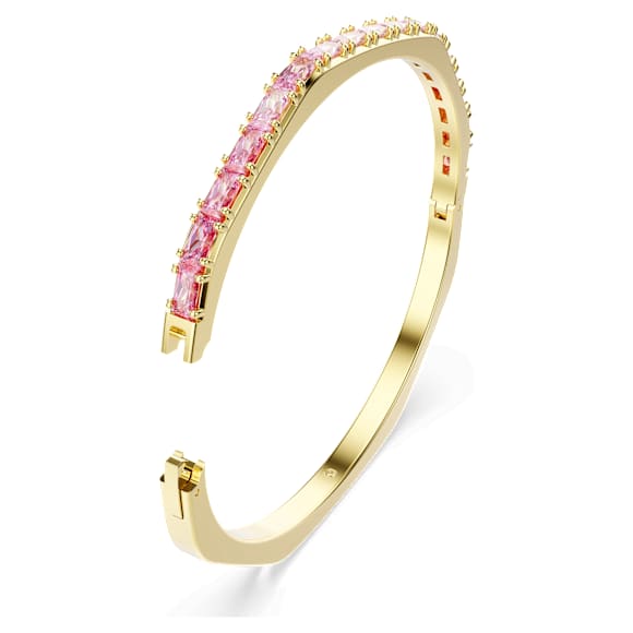 Bracelet-jonc Matrix, Taille baguette, Forme octogonale, Rose, Doré à l’or 18 carats (750/1000) - Swarovski, 5705791
