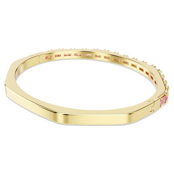 Bracelet-jonc Matrix, Taille baguette, Forme octogonale, Rose, Doré à l’or 18 carats (750/1000) - Swarovski, 5705791