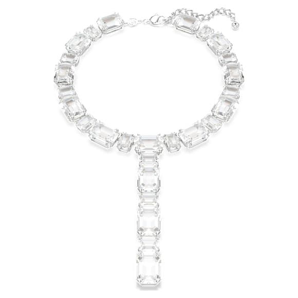 Millenia Halskette, Verschiedene Schliffe, Weiß, Rhodiniert - Swarovski, 5705799