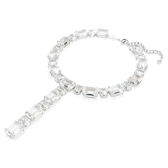 Millenia Halskette, Verschiedene Schliffe, Weiß, Rhodiniert - Swarovski, 5705799