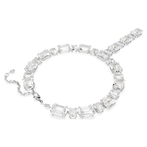Millenia Halskette, Verschiedene Schliffe, Weiß, Rhodiniert - Swarovski, 5705799