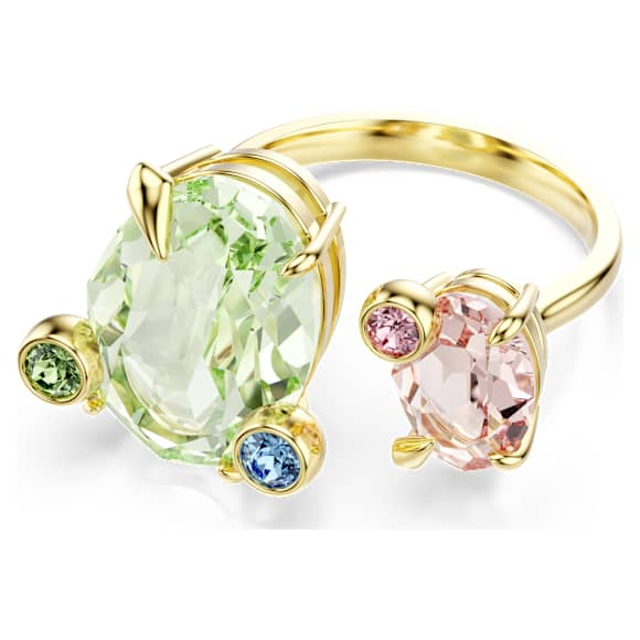 Anillo Gema, Conjunto (3), Tallas mixtas, Multicolor, Acabado en oro de 18 quilates - Swarovski, 5705812