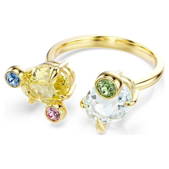 Prsten Gema, Sada (3), Různé výbrusy, Vícebarevný, Povrchová úprava z 18k zlata - Swarovski, 5705812