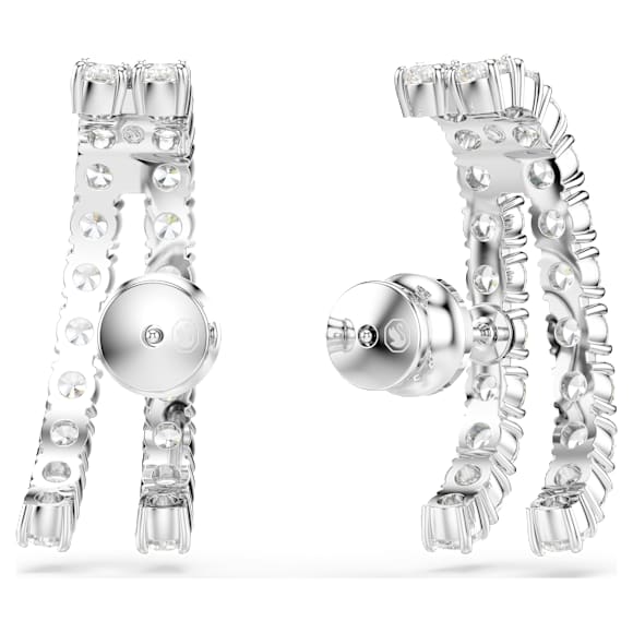Matrix 이어 커프, 라운드 컷, 화이트, 로듐 플래팅 - Swarovski, 5705835