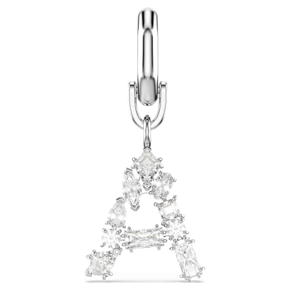 Charm Symbolica, A, Blanc, Métal rhodié - Swarovski, 5706333