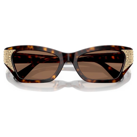 Sunglasses, Cat-eye shape, SK6029, Brown - Swarovski, 5706559