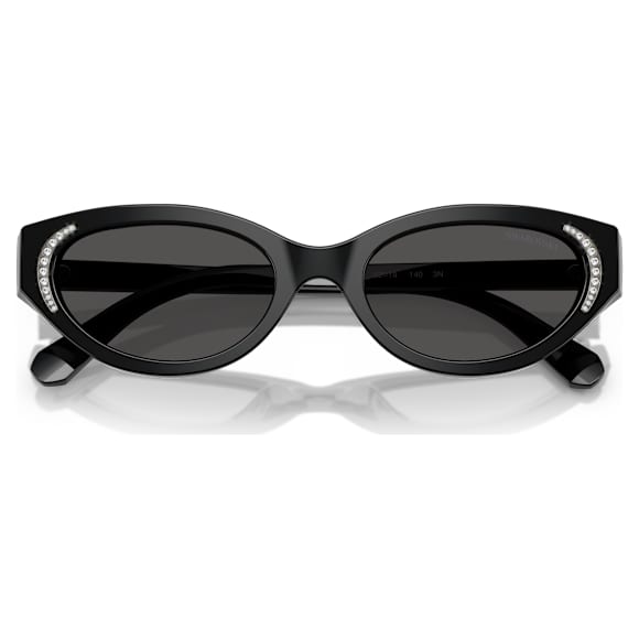 Lunettes de soleil, Style Cat-eye, SK6030, Noires - Swarovski, 5706560