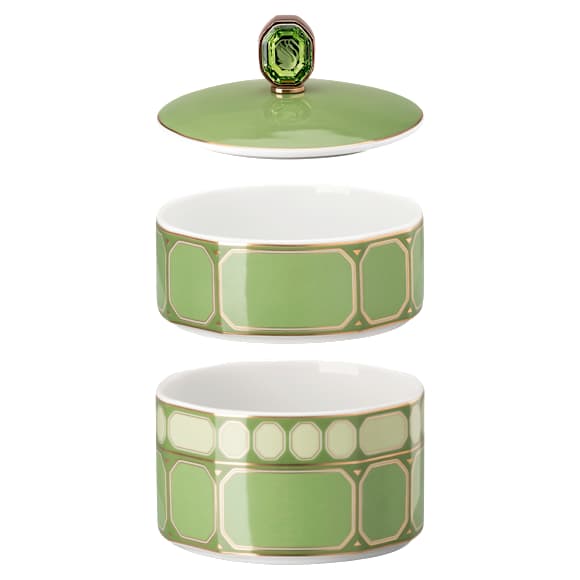 Signum box, Porcelain, Small, Green - Swarovski, 5706885