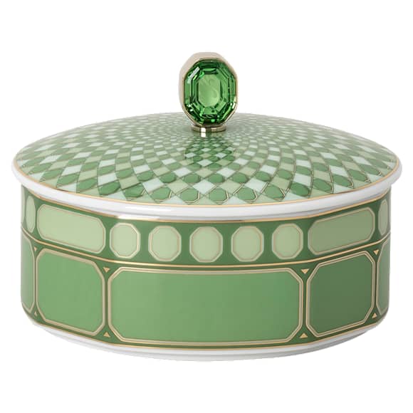 Signum box, Porcelain, Green - Swarovski, 5706893