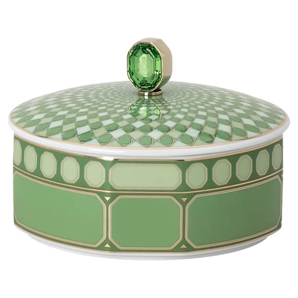 Signum box, Porcelain, Green - Swarovski, 5706893